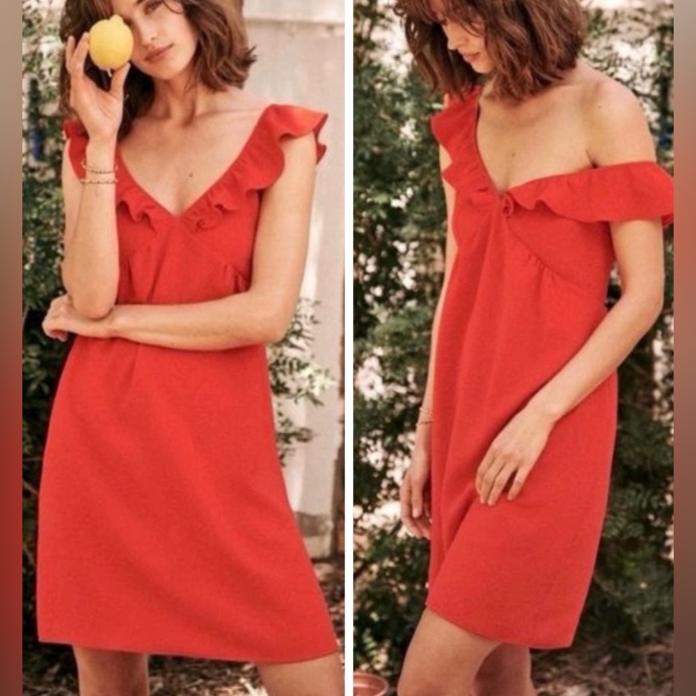 Sezane Red Mini Dress